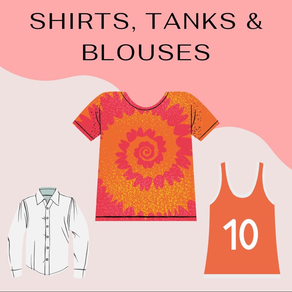 SHIRTS, TANKS, BLOUSES